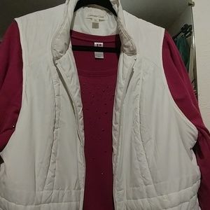 Cold water creek vest 1x white